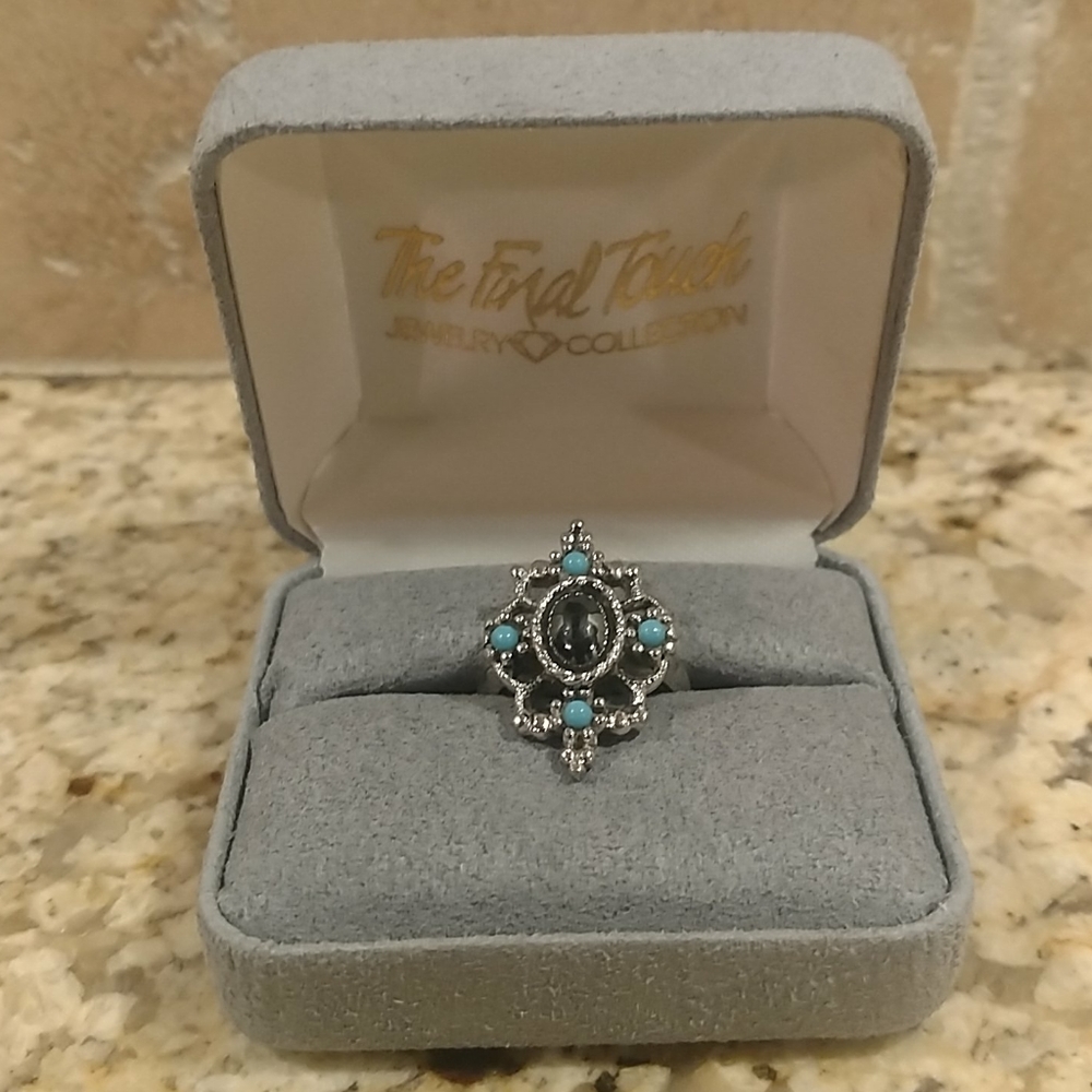 Torquoise and Black Ring
